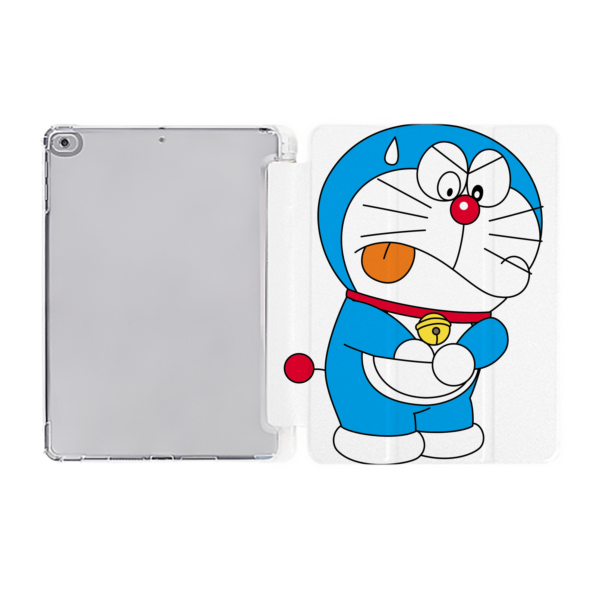 （画像用） ドラえもん Doraemon IPad ケース ペン収納付き 三つ折りスタンド PUレザー×シリコン 対応機種9.5/10.5/10.9インチ